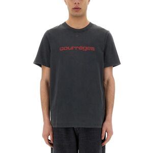 Courreges Men Logo Print T-Shirt